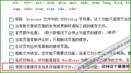 WP Super cache的高級設置