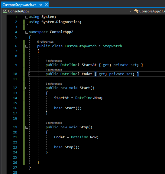 創建一個名為&ldquo;CustomStopwatch&rdquo;的類