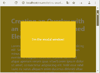 CSS創建模式窗體