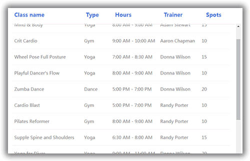 實例4:Table表格往上滾,表頭固定不動
