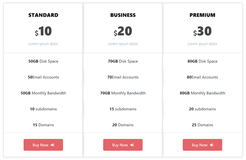 CSS 定價表（Pricing Table）-9