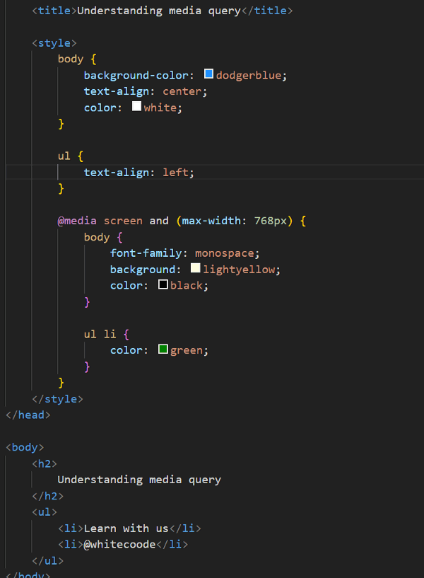  多條件媒體查詢用and連接