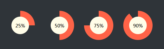 CSS3徑向（圓環）進度條