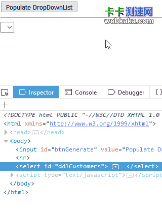 動(dòng)態(tài)填充下拉列表(DropDownList)