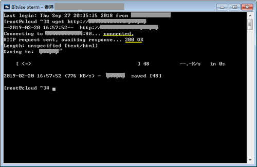 wget命令訪問(wèn)網(wǎng)站成功