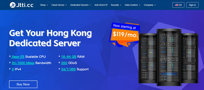 Jtti九月活動,香港大帶寬服務器起價$119/月,美國洛杉磯服務器低至$96/月